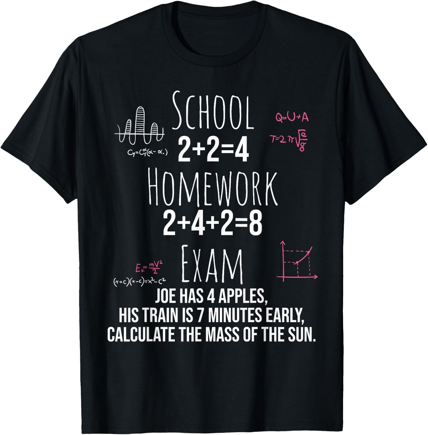 Funny Math Gift Teen Girls Tween Women Teacher College Small T-Shirt - T-Shirt | Black