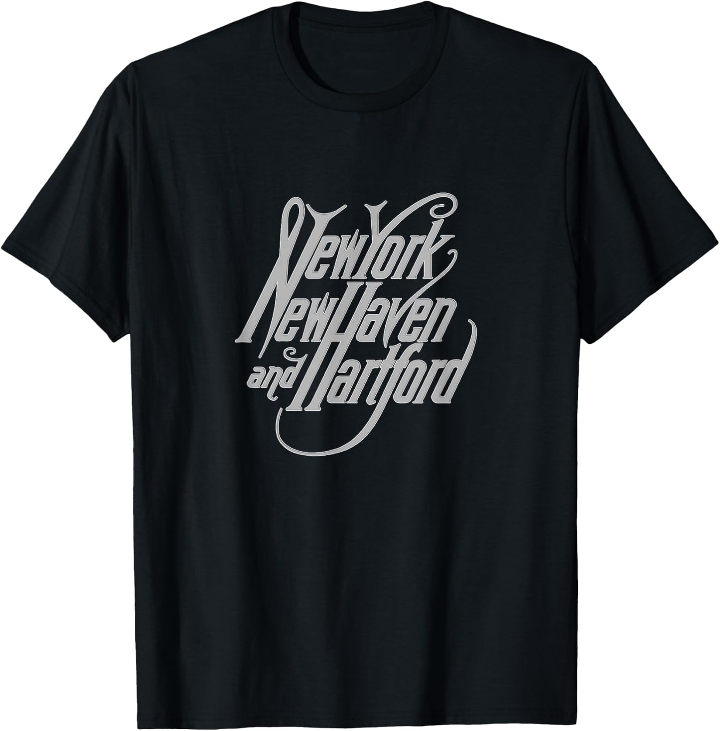 Vintage New York, New Haven and Hartford Railroad T-Shirt - T-Shirt | Black