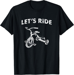 Tricycle Let's Ride Vintage Tricycle T-Shirt - T-Shirt | Black