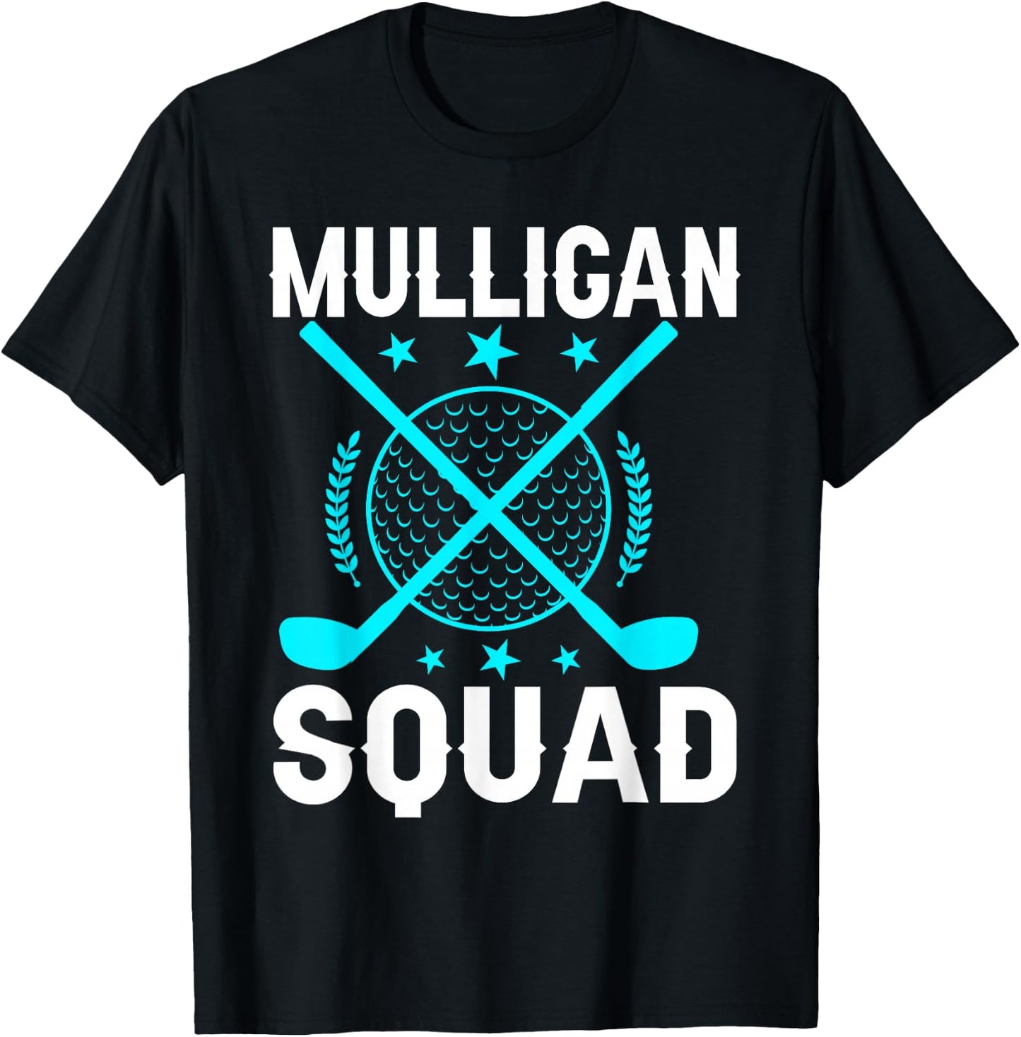 Mulligan Squad Golf Team Golfer Golfing Stocking Stuffer T-Shirt - T-Shirt | Black