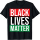 Black Lives Matter Shirt BLM with Pan-African Flag Colors T-Shirt - T-Shirt | Black