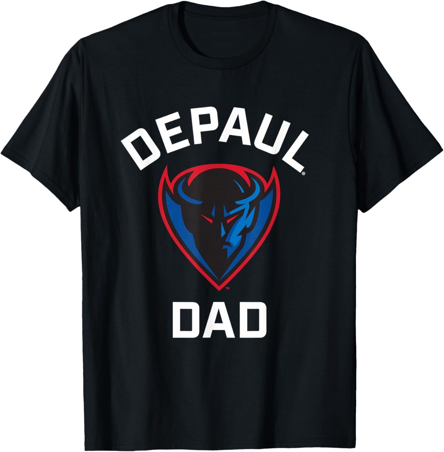 DePaul University Blue Demons Arched Dad T-Shirt - T-Shirt | Black