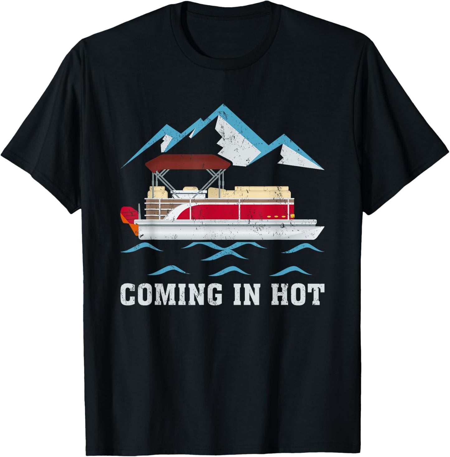 Summer Vacation Pontoon Coming In Hot Women T-Shirt - T-Shirt | Black