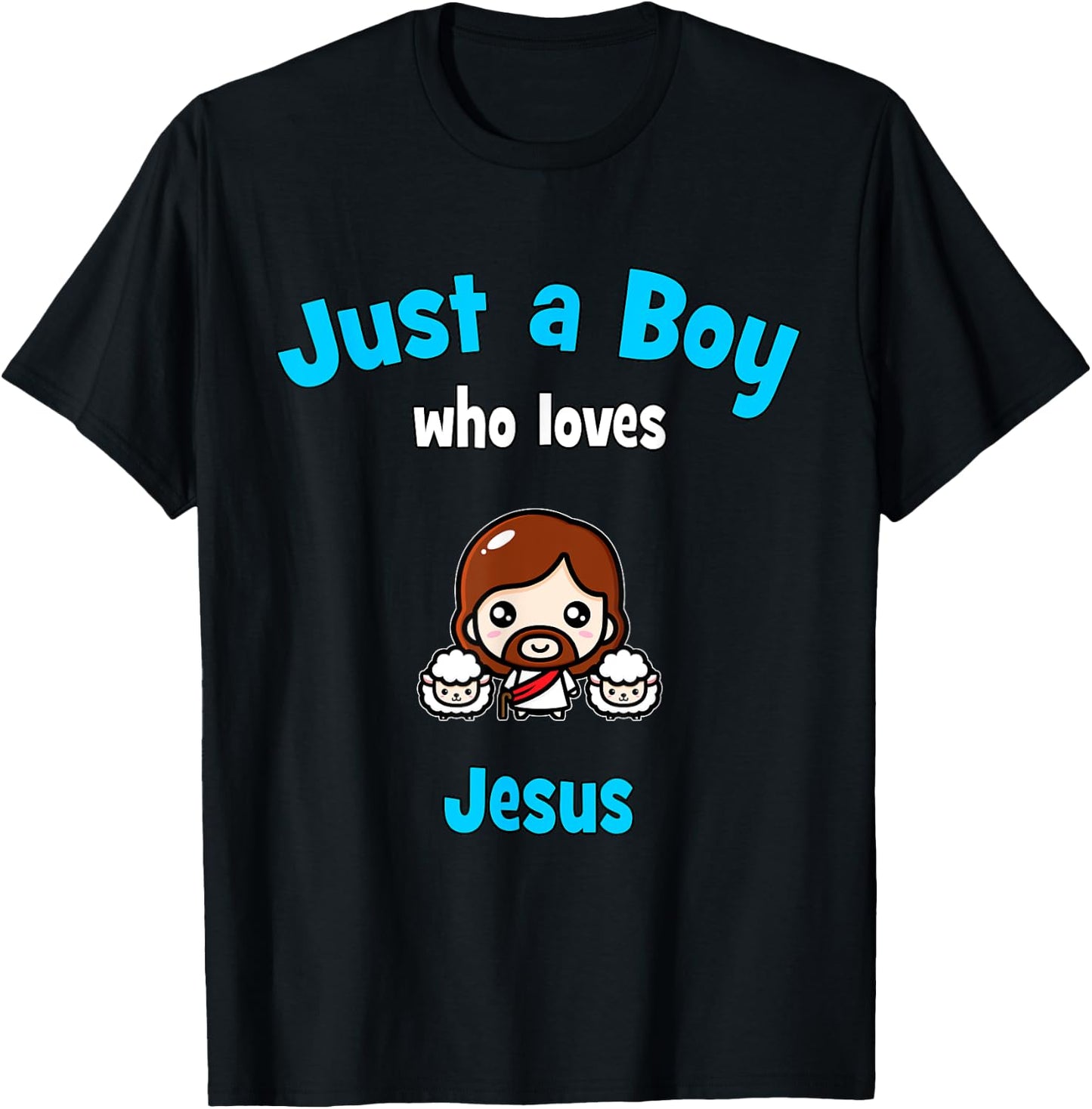 Jesus Shirt for Boys | Kids Jesus T-Shirt - T-Shirt | Black