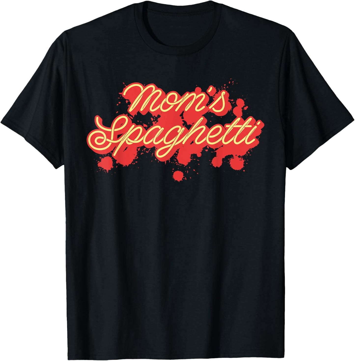 Mom's Spaghetti Meatballs Tomato Sauce Mother's Day Mommy T-Shirt - T-Shirt | Black