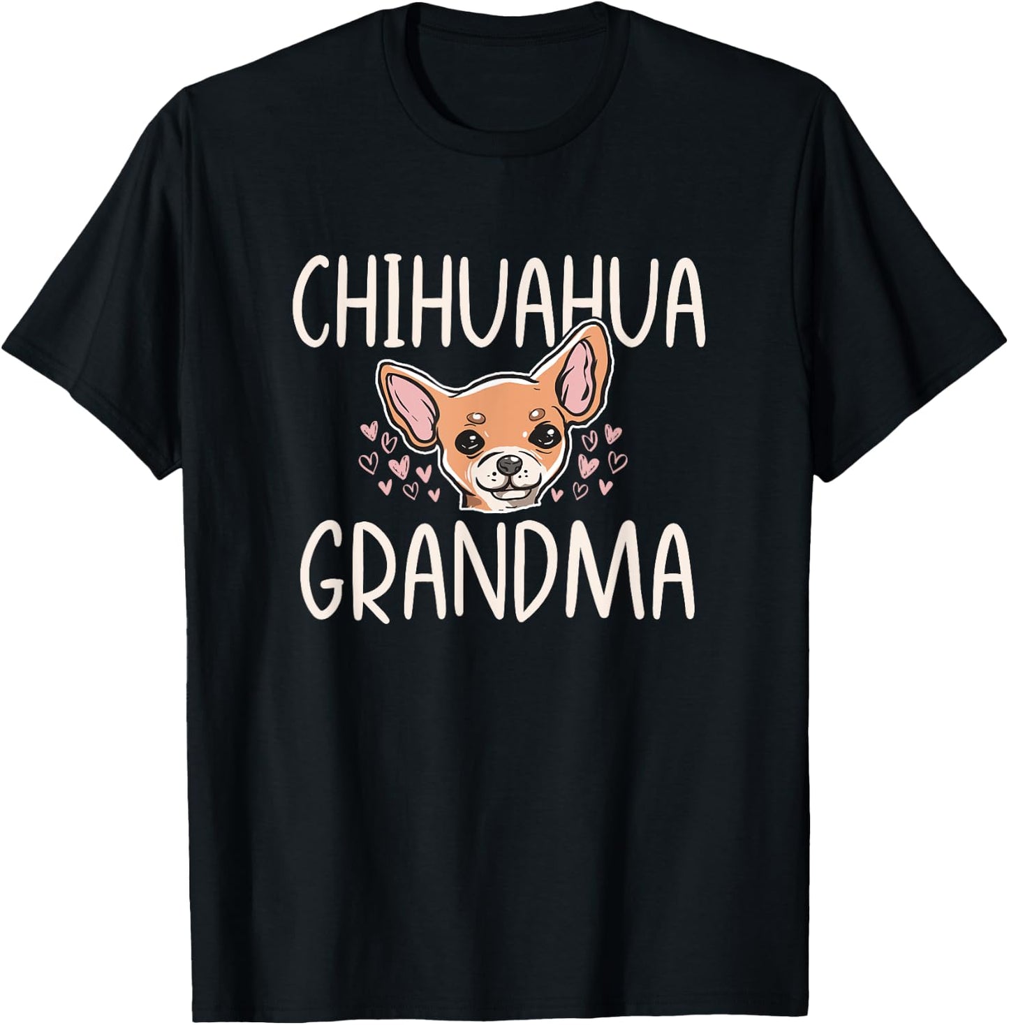 Chihuahua Mom Grandma Funny Dog Lover Puppy Owner Women T-Shirt - T-Shirt | Black