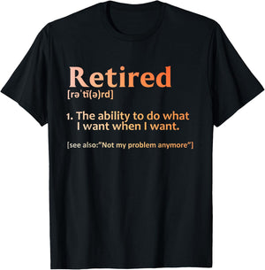 Retirement Design Women Retired Retiree Retirement T-Shirt - T-Shirt | Black
