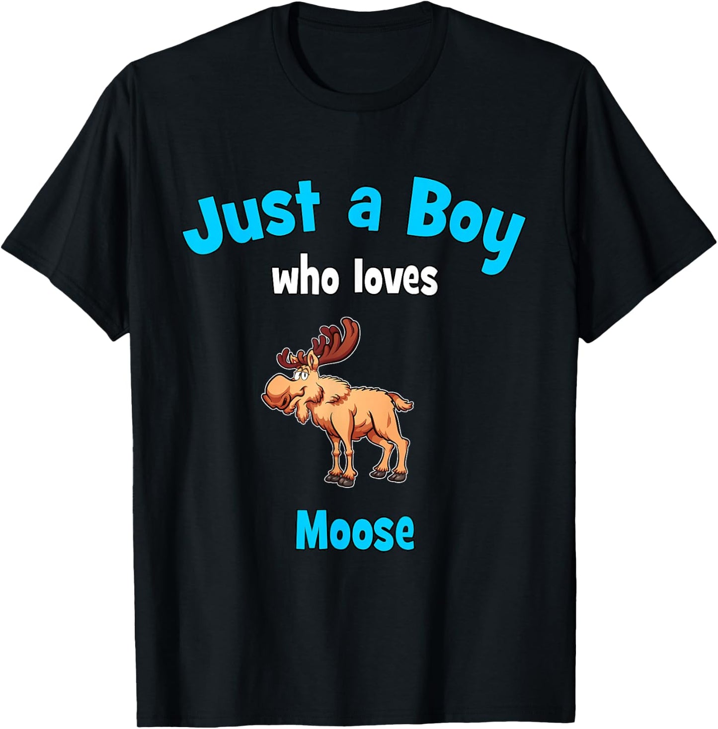 Moose Shirt for Boys | Children's Elk T-Shirt - T-Shirt | Black