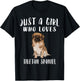 Im Just A Girl Who Loves Tibetan Spaniels Dog Lover Gift T-Shirt - T-Shirt | Black
