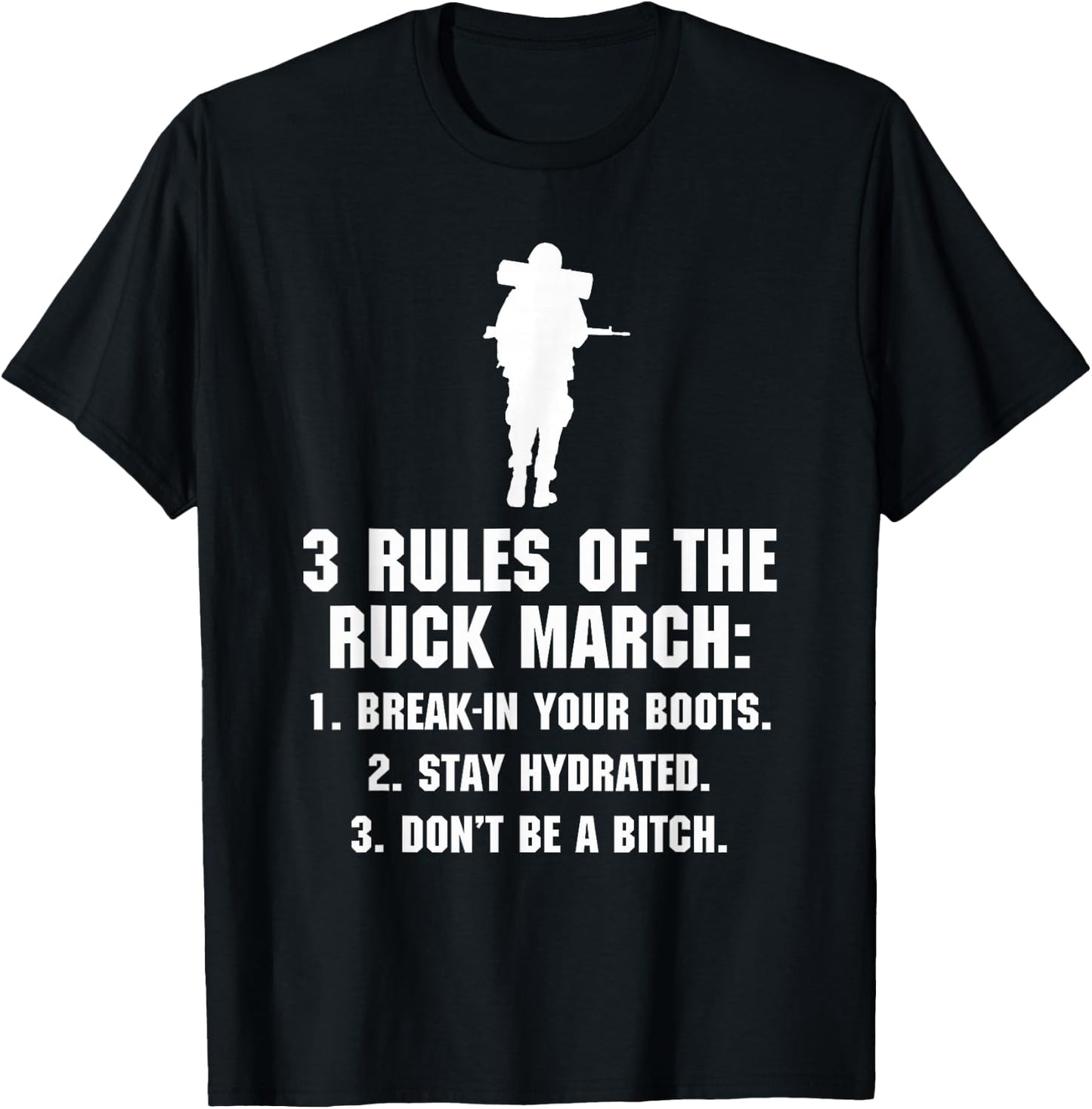 3 Rules of the Ruck March T-Shirt - T-Shirt | Black
