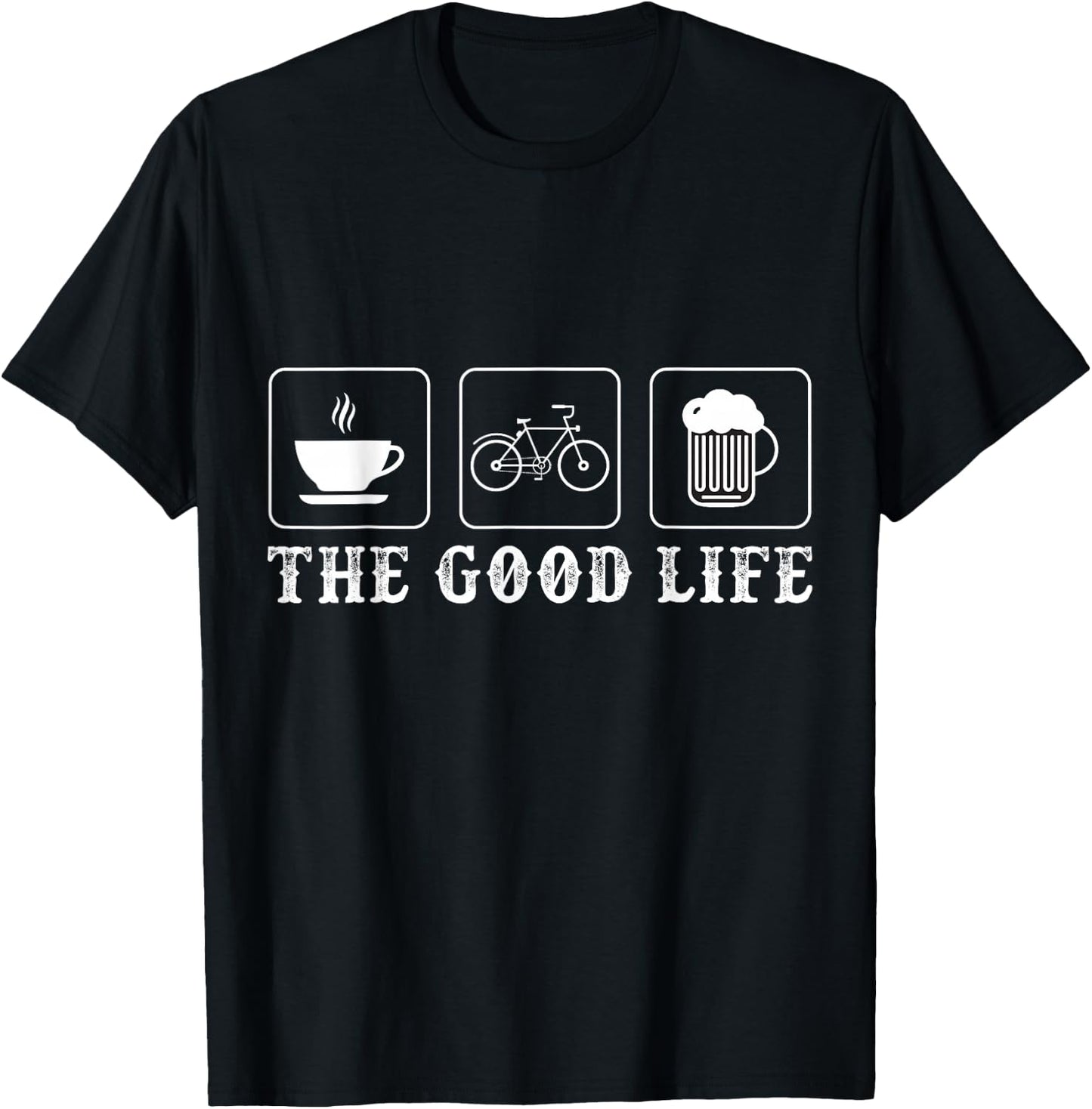 Funny Bicycle Beer Good Life Cycling T-Shirt - T-Shirt | Black