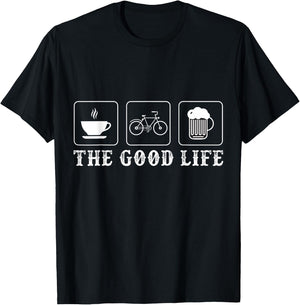 Funny Bicycle Beer Good Life Cycling T-Shirt - T-Shirt | Black