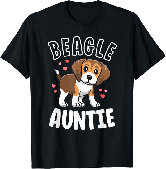 Beagle Aunt Gift Dog Love My Beagle Auntie Shirt Women T-Shirt - T-Shirt | Black