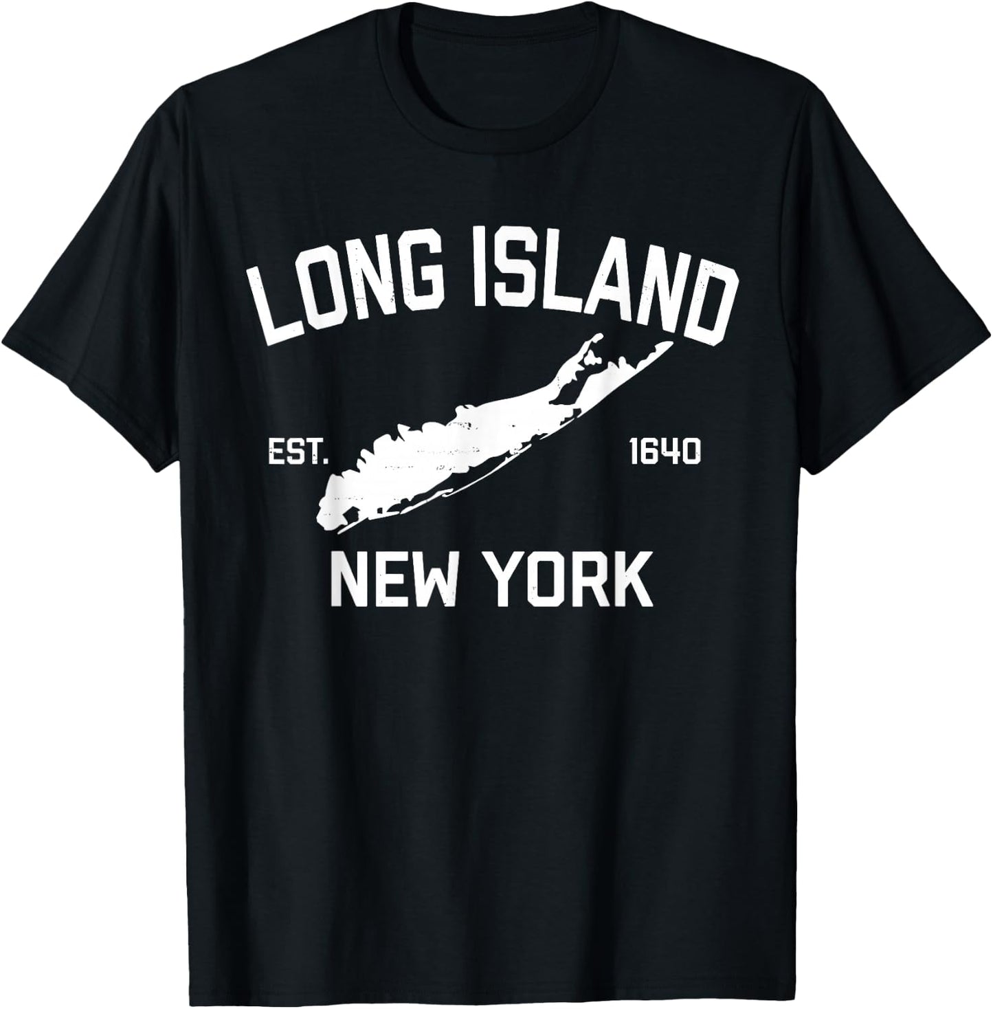 Long Island NY Souvenir Native Long Islander Map NYC T-Shirt - T-Shirt | Black