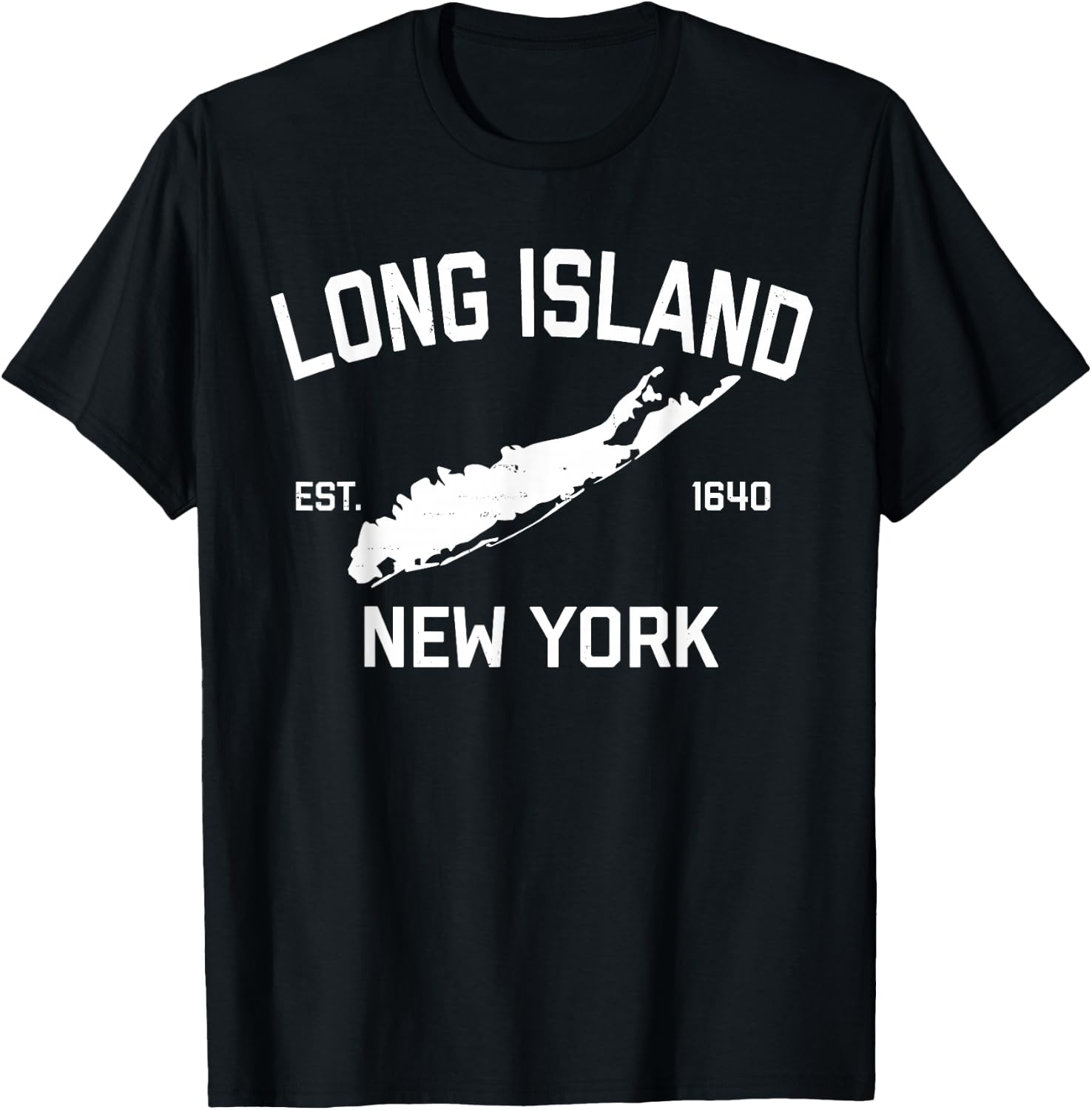 Long Island NY Souvenir Native Long Islander Map NYC T-Shirt - T-Shirt | Black