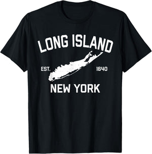 Long Island NY Souvenir Native Long Islander Map NYC T-Shirt - T-Shirt | Black