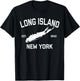 Long Island NY Souvenir Native Long Islander Map NYC T-Shirt - T-Shirt | Black