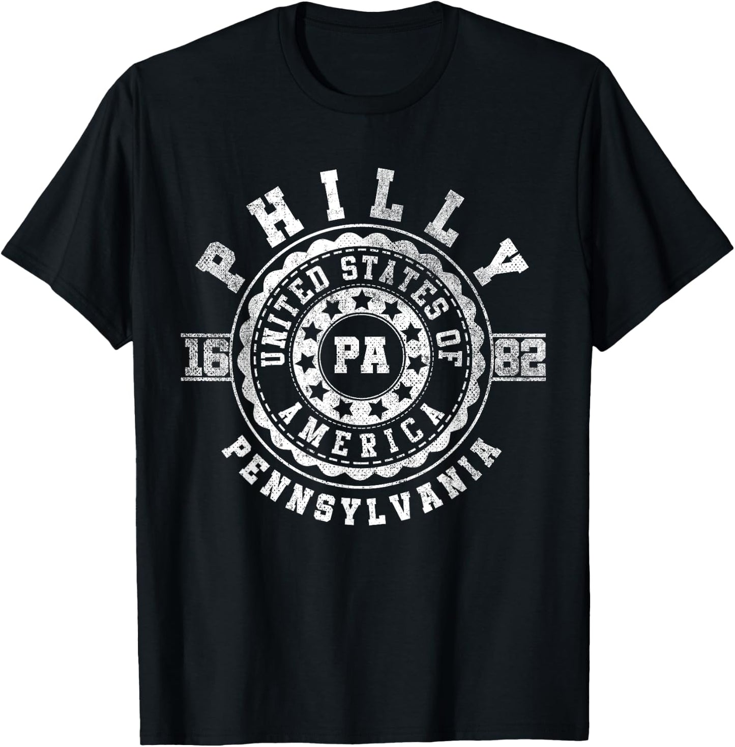 Philly Philadelphia PA | Pennsylvania | Vintage - Apparels T-Shirt - T-Shirt | Black