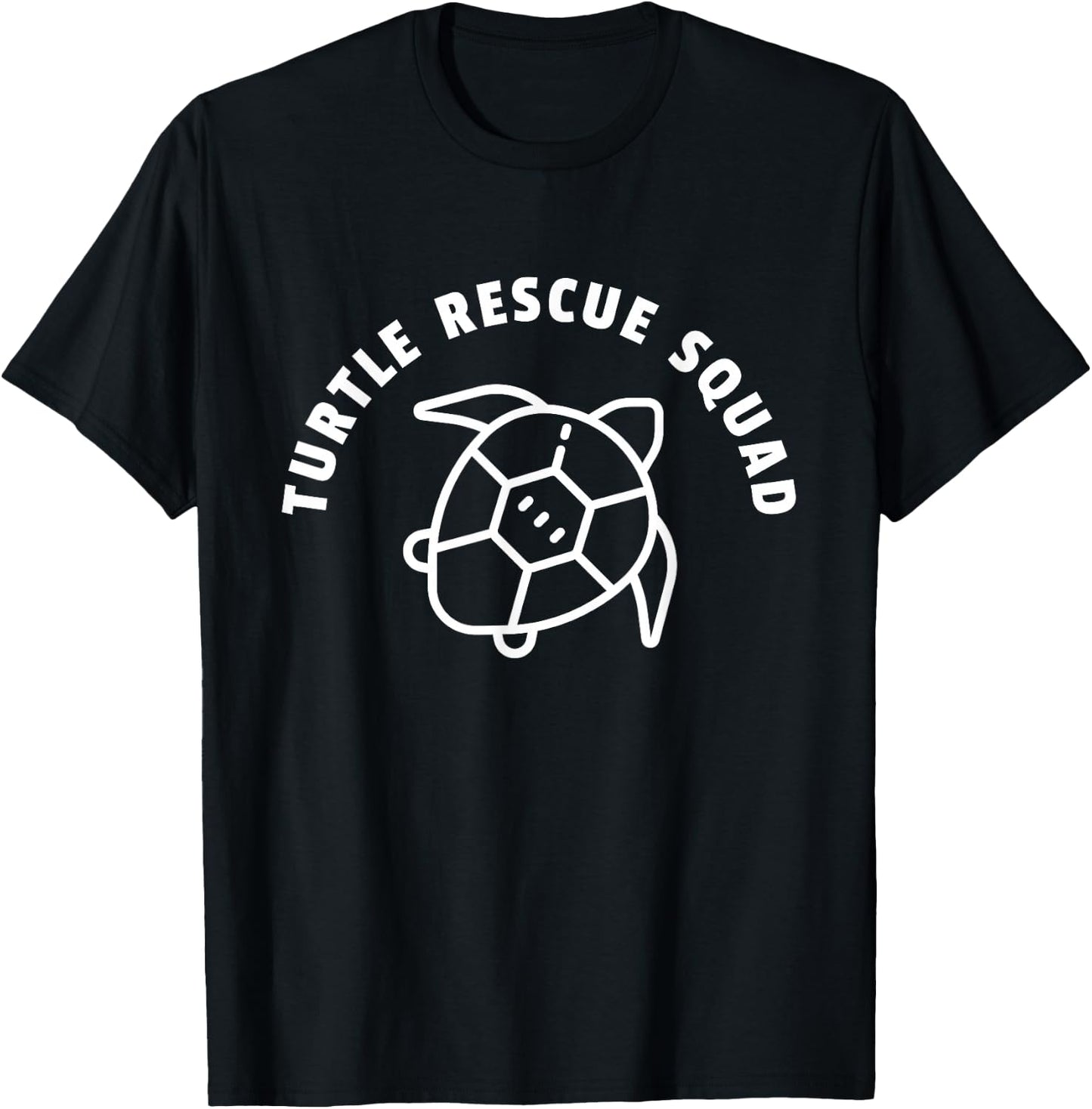 Turtle Rescue Squad Quote - Sea Turtle Graphic T-Shirt - T-Shirt | Black