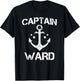 CAPTAIN WARD Funny Birthday Personalized Name Boat Gift T-Shirt - T-Shirt | Black