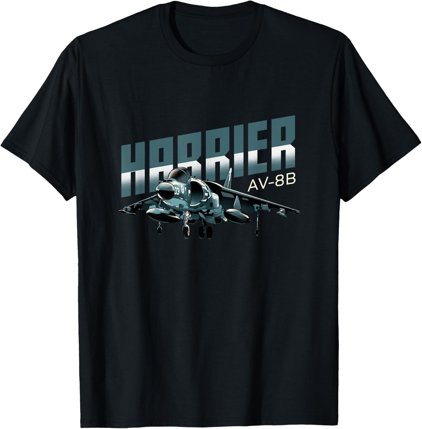 Harrier Jump Jet Military Fighter Aircraft T-Shirt - T-Shirt | Black