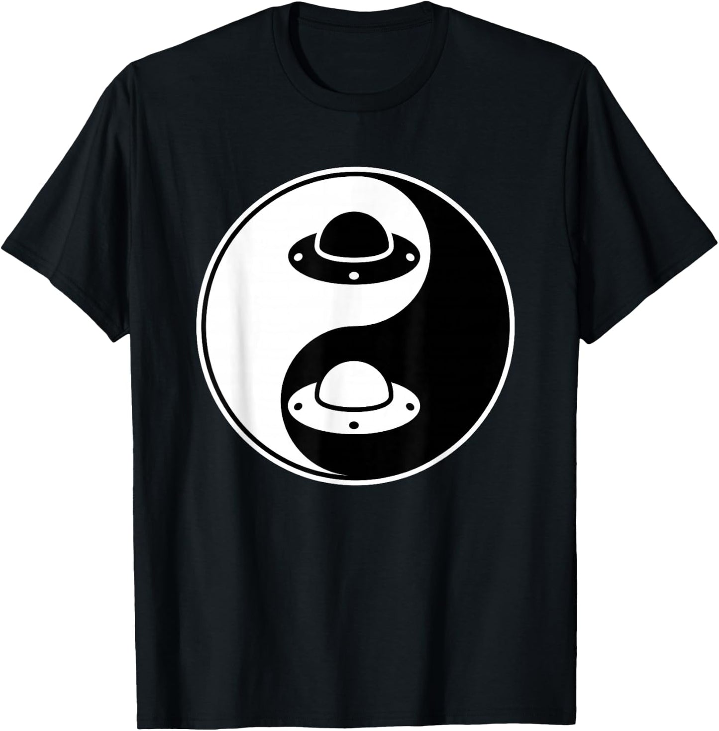 Yin Yang - Alien Ufo Paranormal - Buddhist Zhen Spiritual T-Shirt - T-Shirt | Black