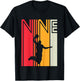 9th Birthday Basketball Lover 9 Years Old Retro T-Shirt - T-Shirt | Black
