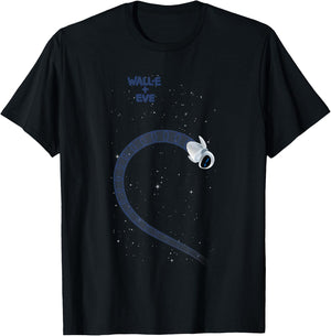 Disney Pixar Wall-E + EVE Right Half Heart Couples T-Shirt - T-Shirt | Black