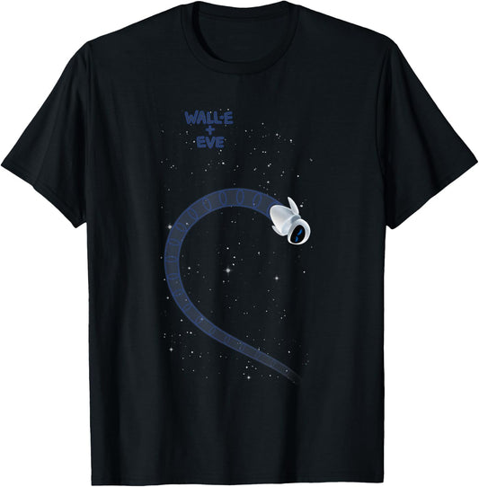 Disney Pixar Wall-E + EVE Right Half Heart Couples T-Shirt - T-Shirt | Black