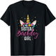 Sister Of The Birthday Girl Sibling Gift Unicorn Birthday T-Shirt - T-Shirt | Black