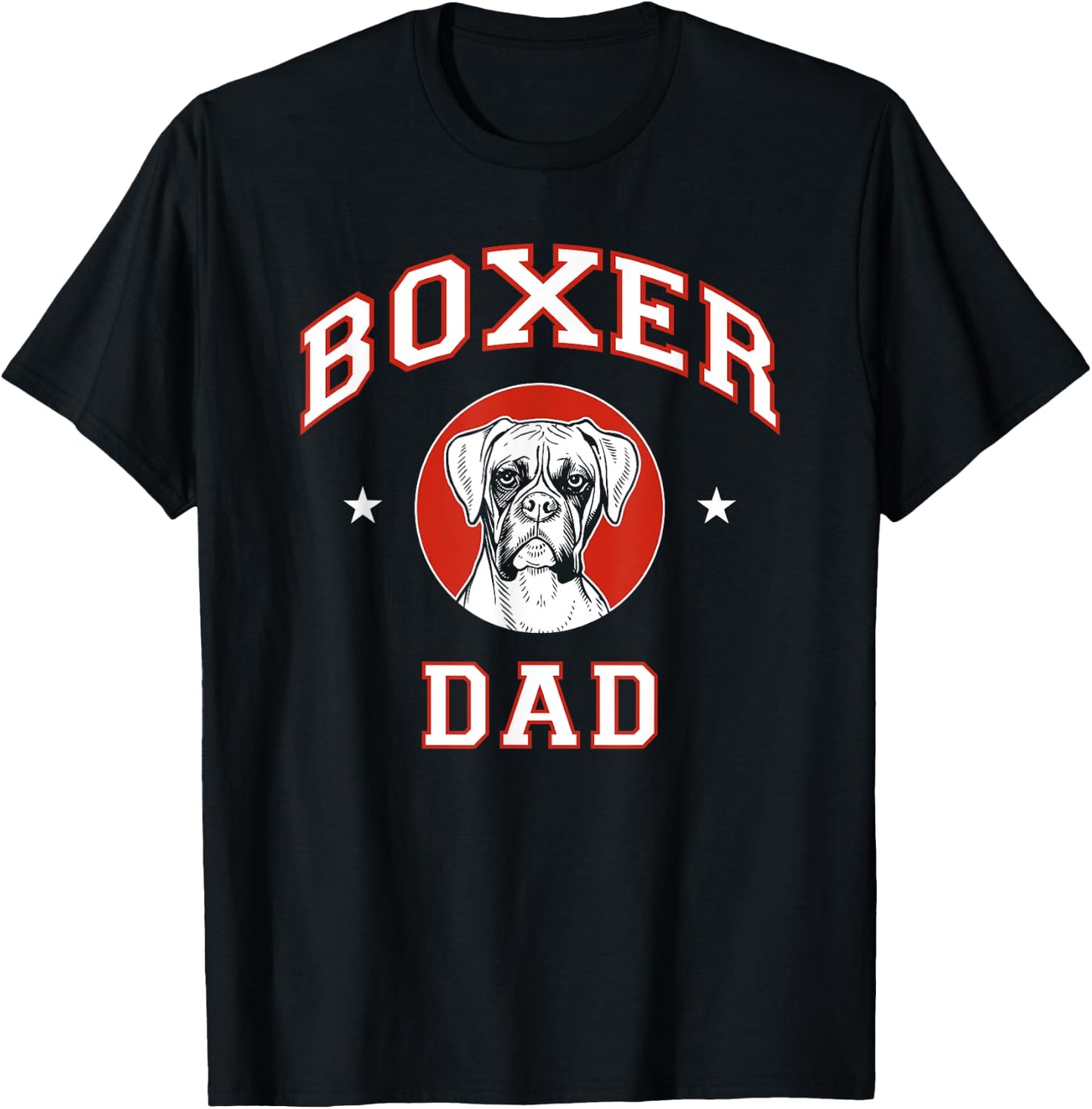 Boxer Dad Dog Father Women Kids T-Shirt - T-Shirt | Black