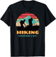 Funny Retro Hiking Mountains & Shit Funny Outdoor Mountain T-Shirt - T-Shirt | Black