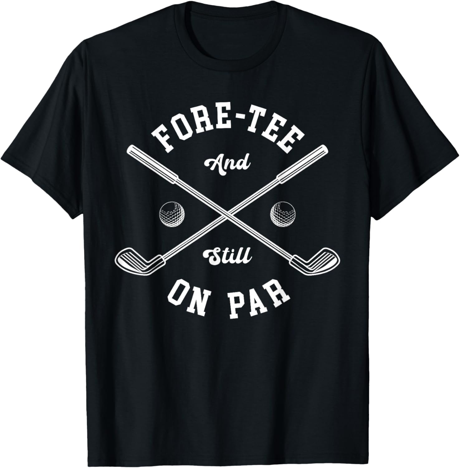 Fore Golf Birthday 40th Birthday 40 Year Old T-Shirt - T-Shirt | Black