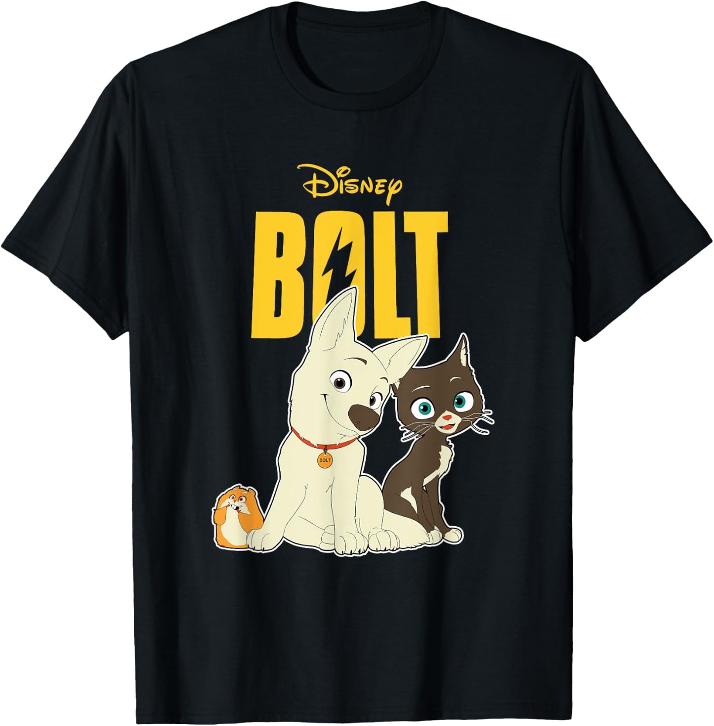 Disney Bolt Mittens & Rhino Best Friend Group Poster T-Shirt - T-Shirt | Black