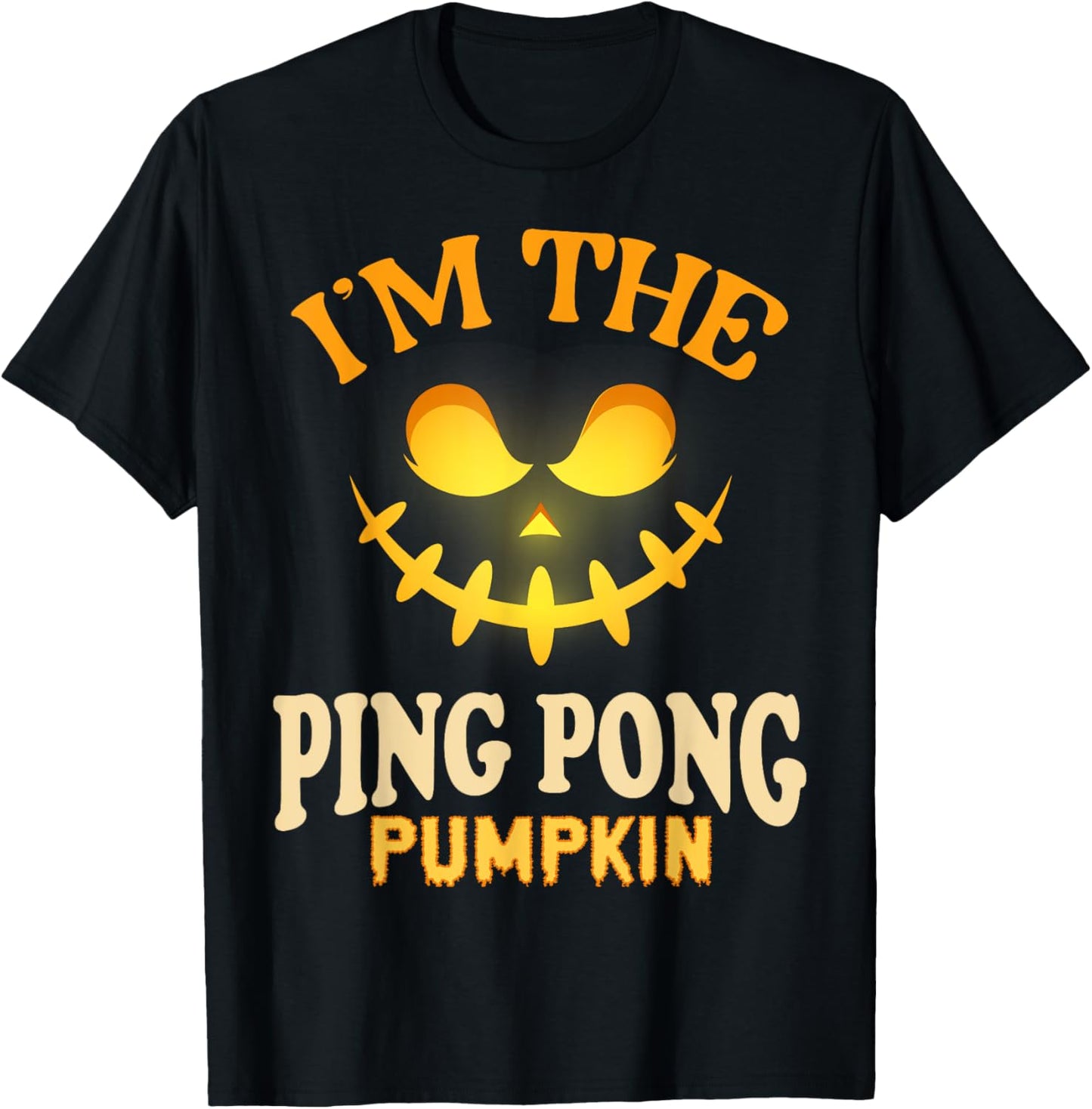Ping Pong Halloween Pumpkin Matching Costume T-Shirt - T-Shirt | Black