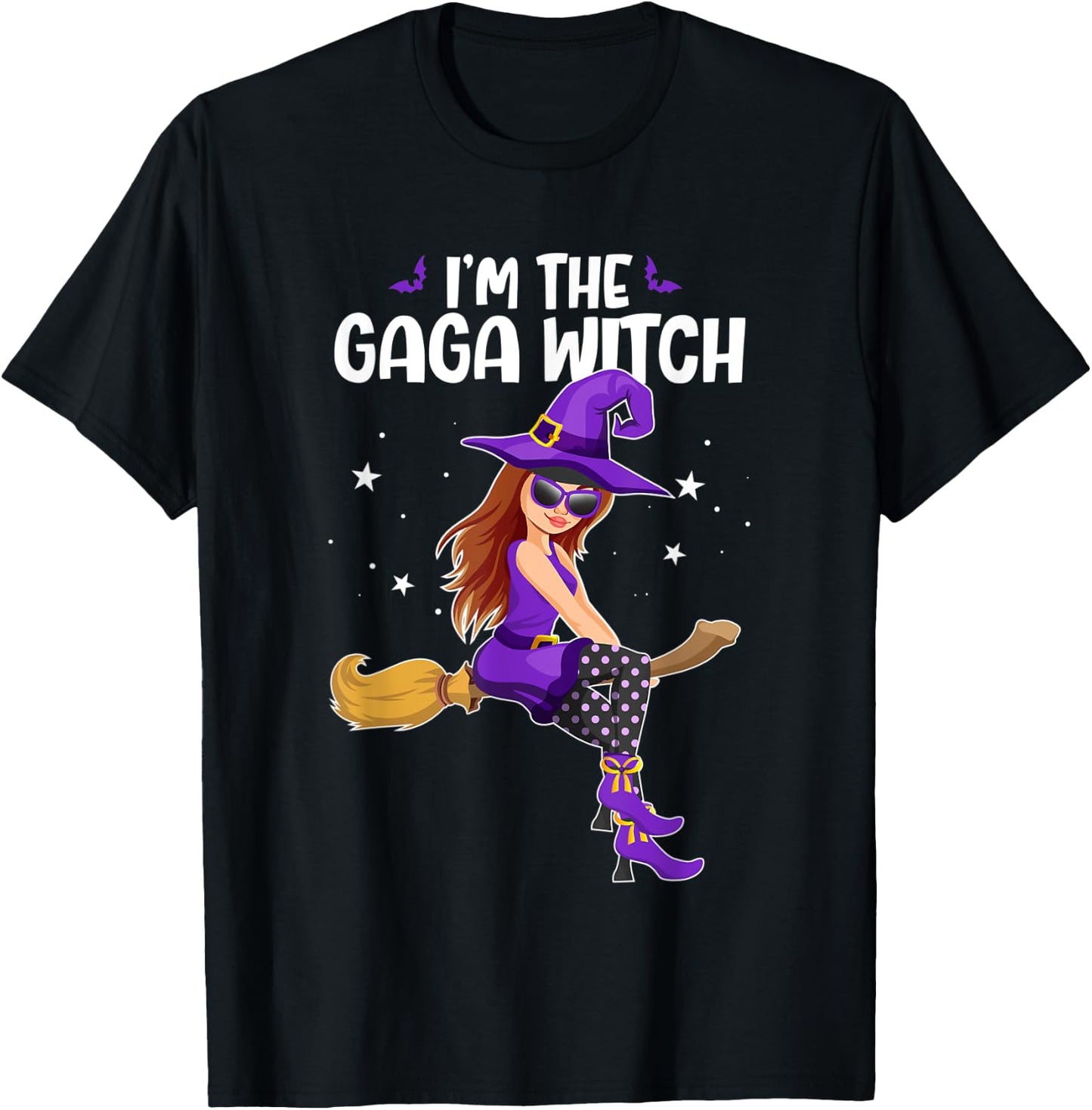 I'm the Gaga Witch Funny Halloween Matching Group Costume T-Shirt - T-Shirt | Black