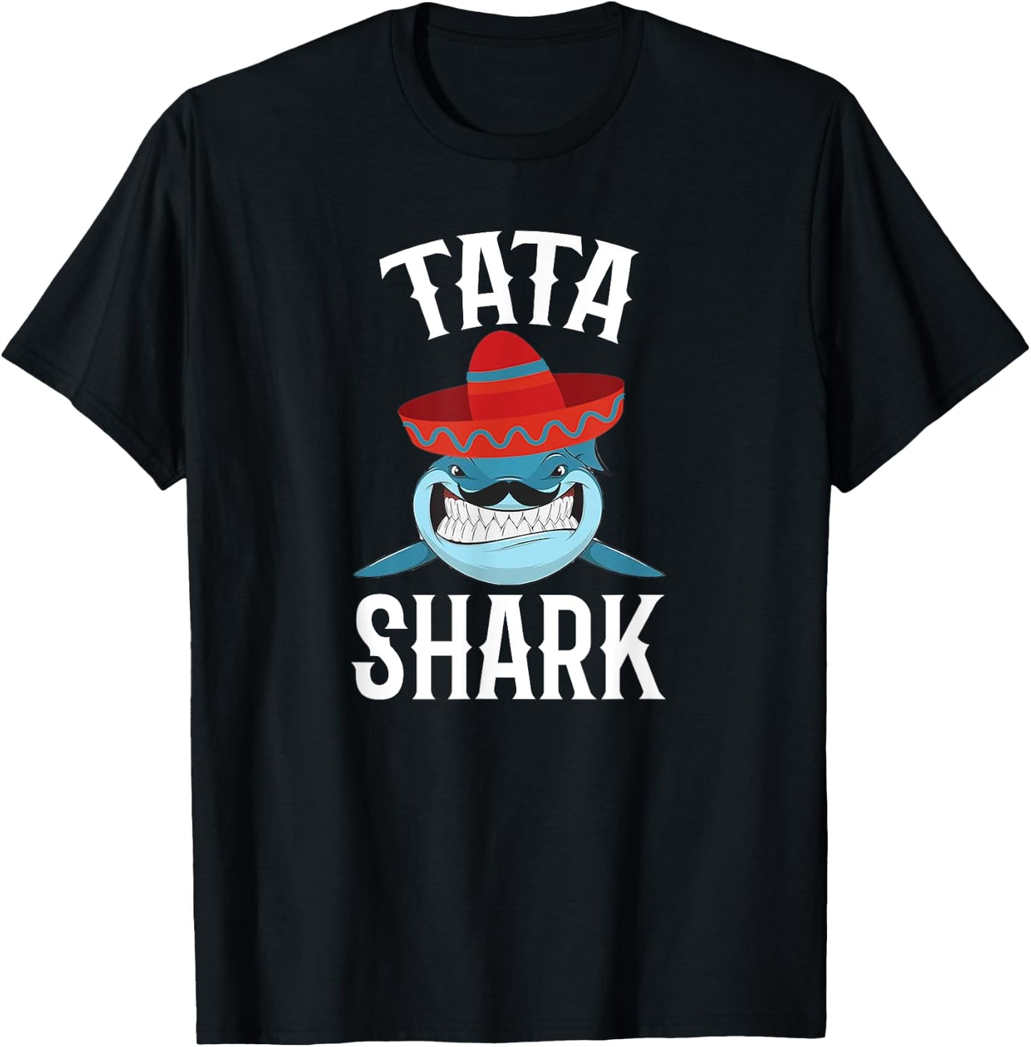 Tata Shark Funny Spanish Daddy T-Shirt - T-Shirt | Black
