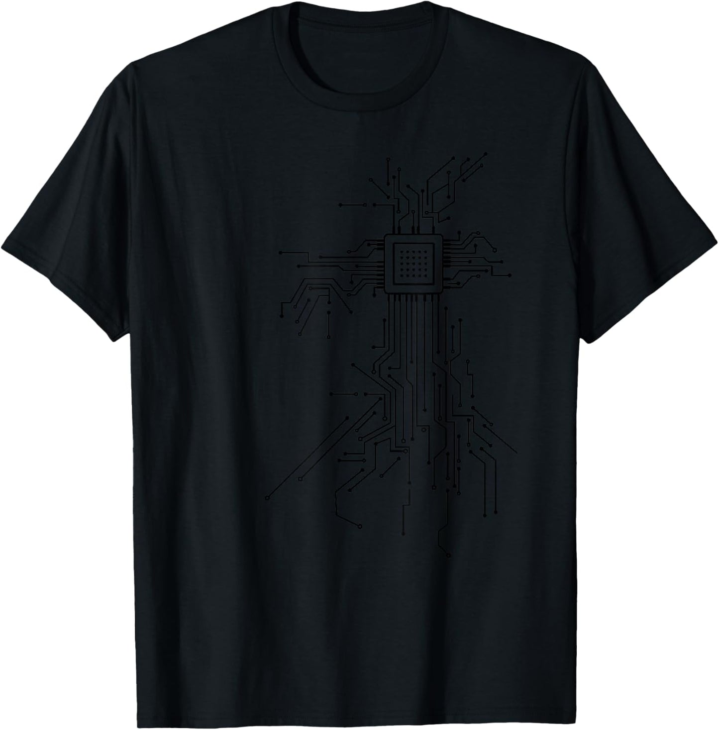Computer Chip Programmer Coder Computer Science Nerd Gift T-Shirt - T-Shirt | Black