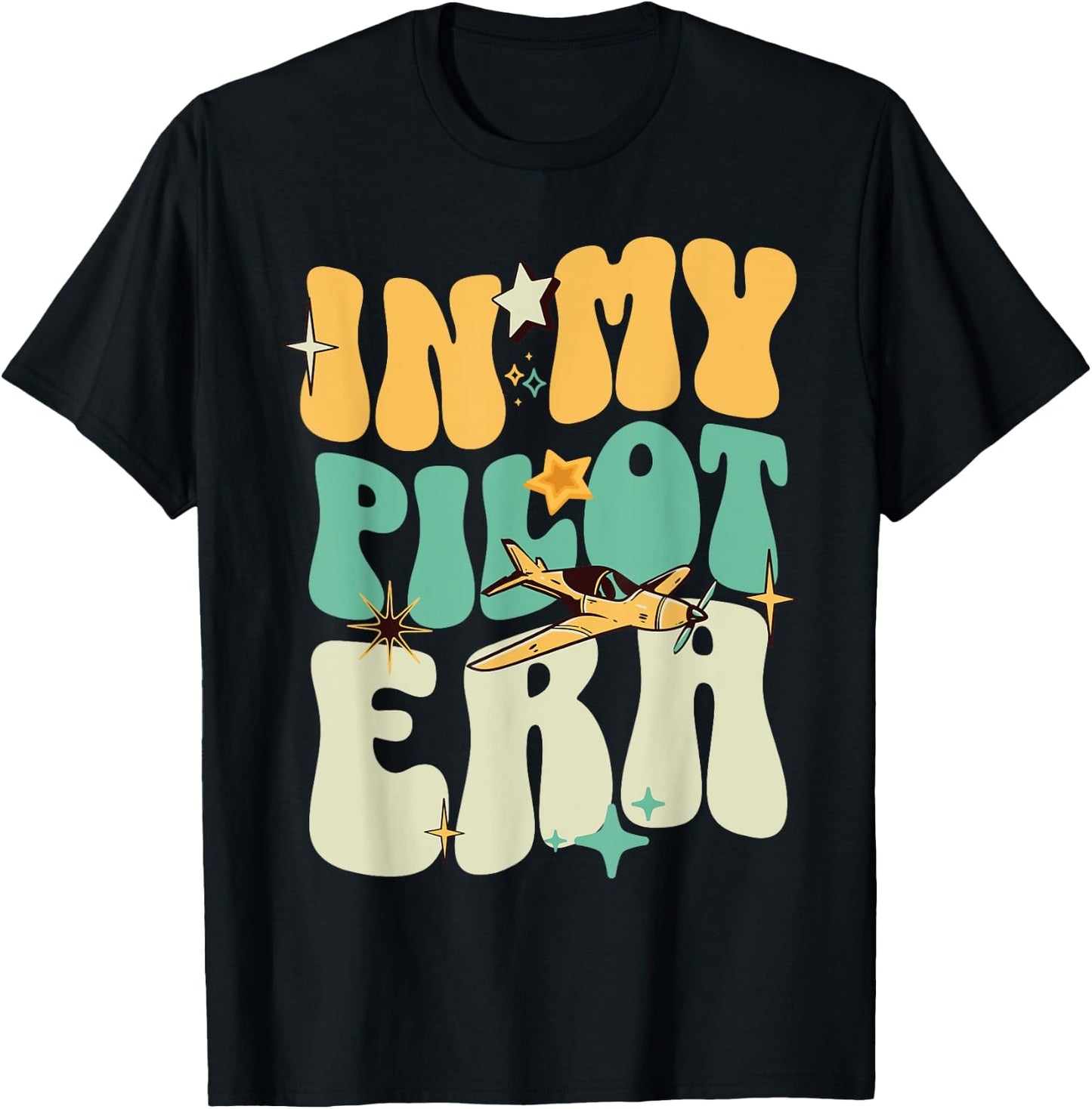 Funny Pilot In My Pilot Era cool Pilot Air Force Pilot T-Shirt - T-Shirt | Black
