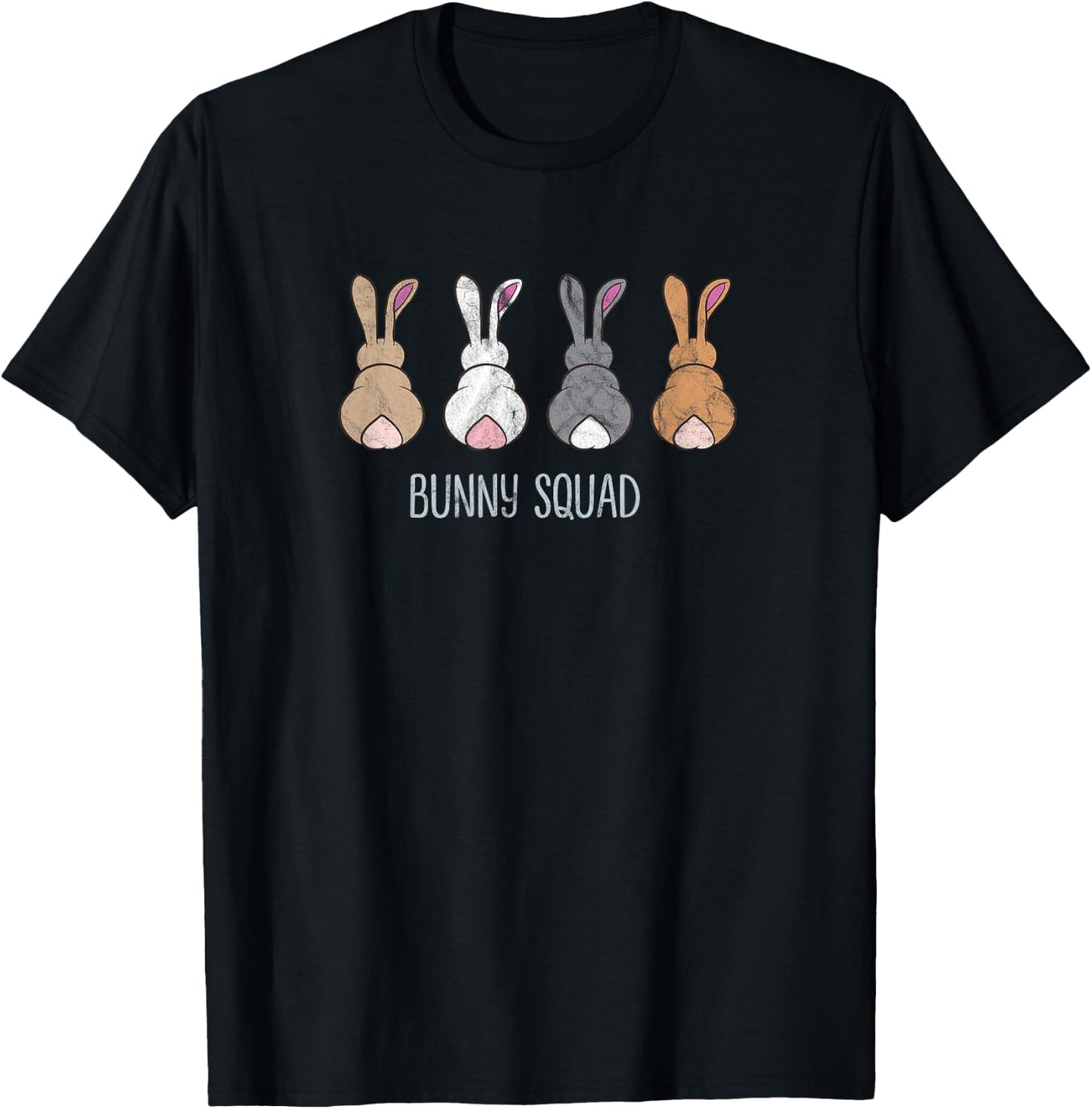 Bunny Squad Funny Ironic Pet Rabbits Team T-Shirt - T-Shirt | Black