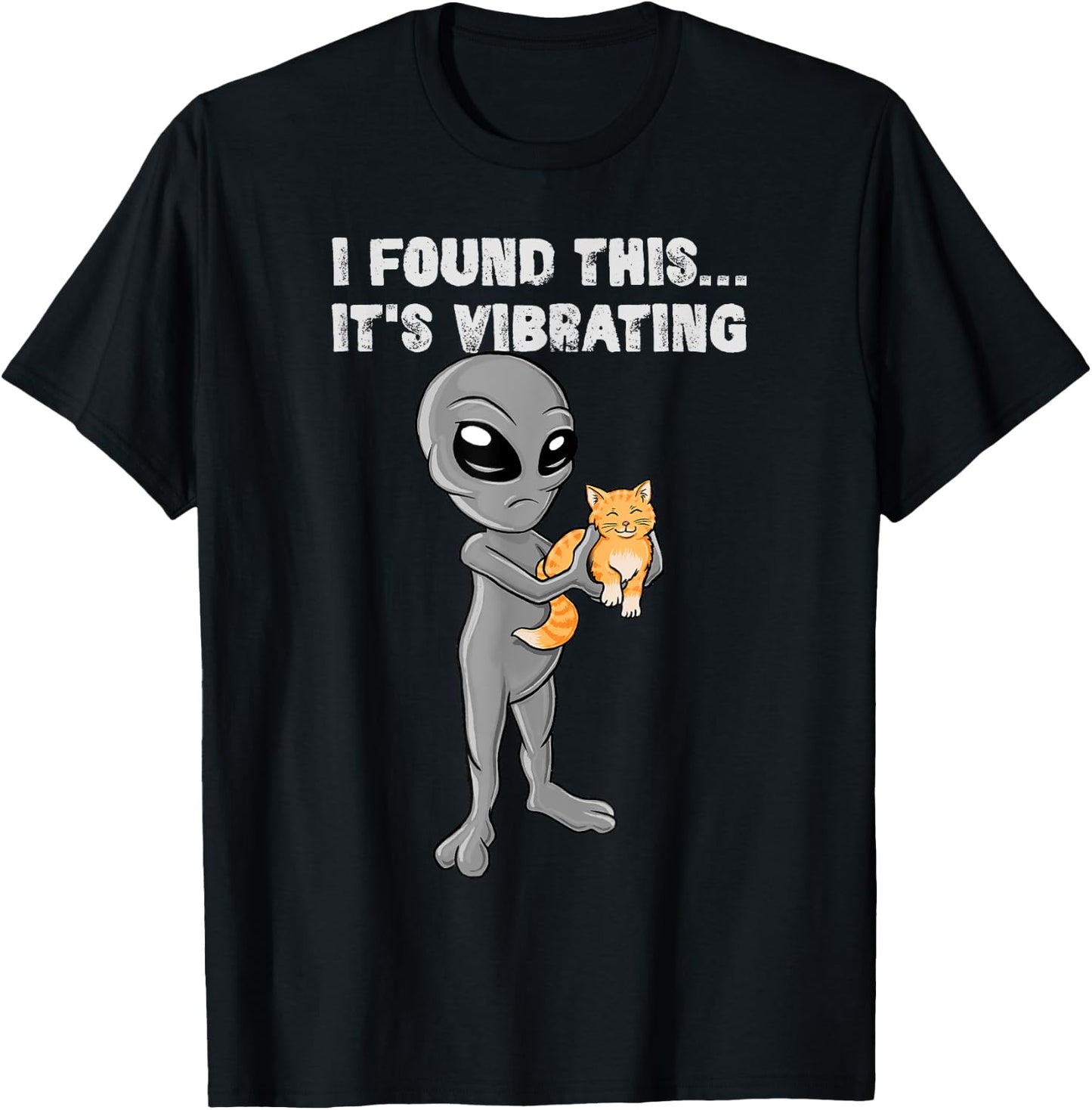 I Found This - It's Vibrating - Cat & Alien Women Girls Kids T-Shirt - T-Shirt | Black