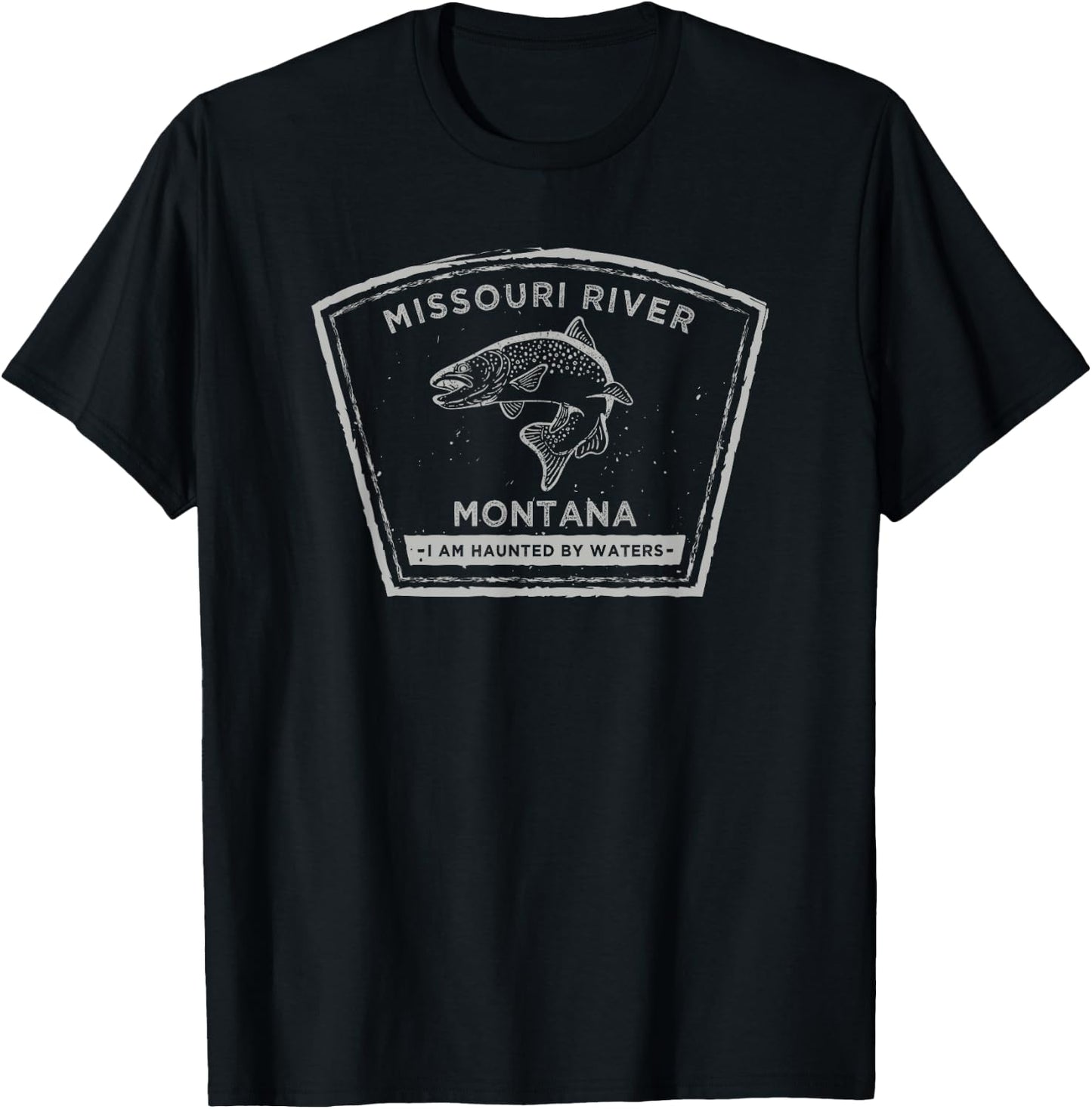 Missouri River Montana Fly Fishing T-Shirt - T-Shirt | Black