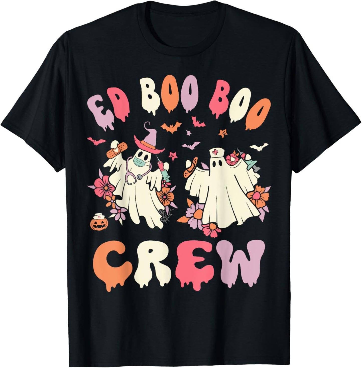 Cute Emergency Department Funny ER Nurse Halloween T-Shirt - T-Shirt | Black