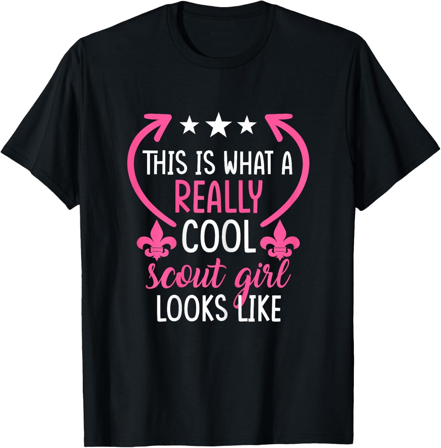 This is What a Really Cool Scout Girl Looks Like Scouts Gift T-Shirt - T-Shirt | Black