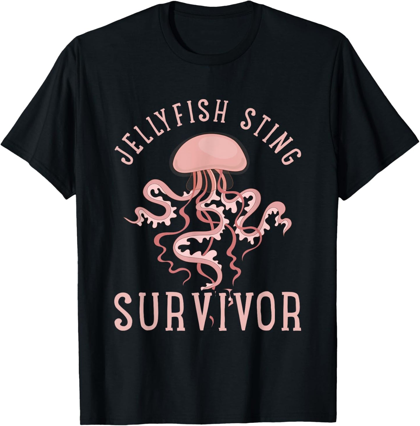 Jellyfish Sting Survivor Funny Aquarist Gift Jellyfish T-Shirt - T-Shirt | Black