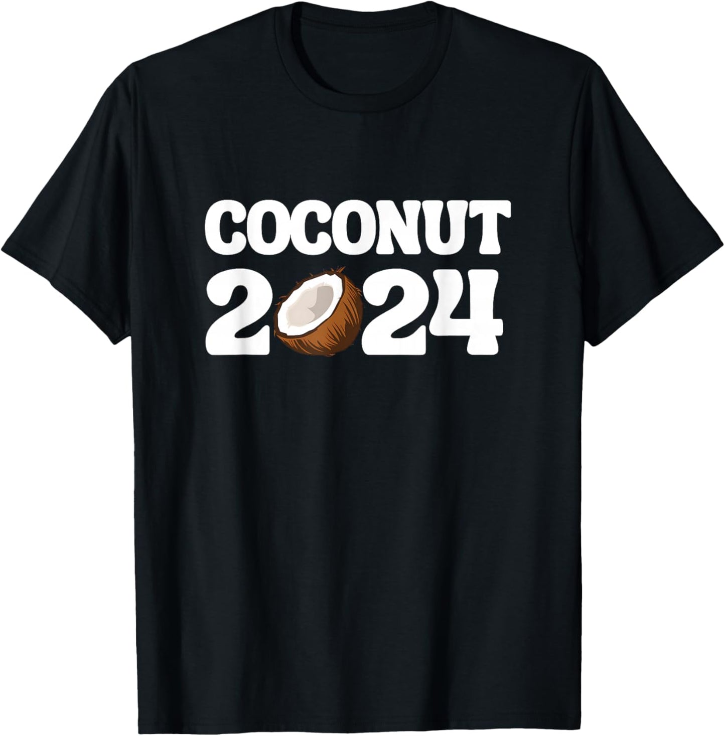 Funny Kamala Harris 2024 Statement Democrat Coconut Tree T-Shirt - T-Shirt | Black