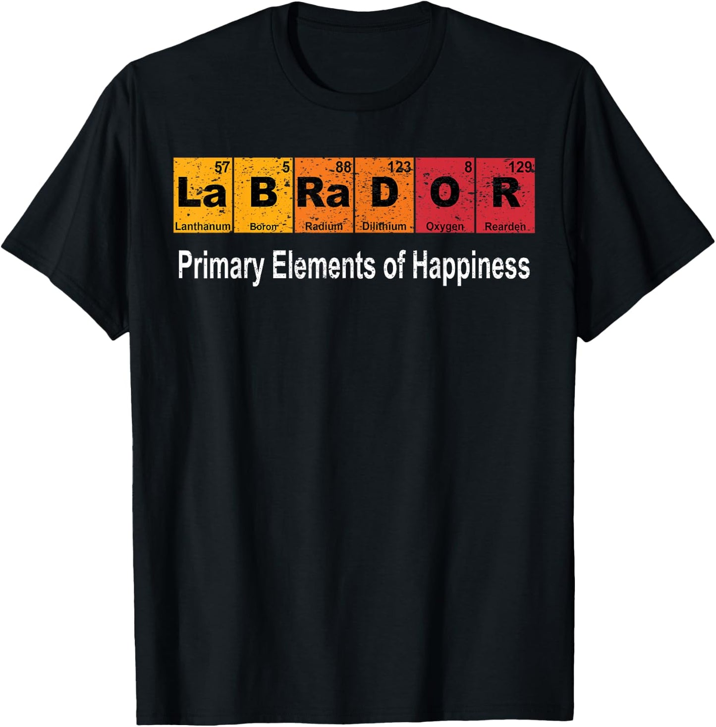 Vintage Labrador Dog Science Funny Periodic Table Pet Men Women Kids T-Shirt - T-Shirt | Black