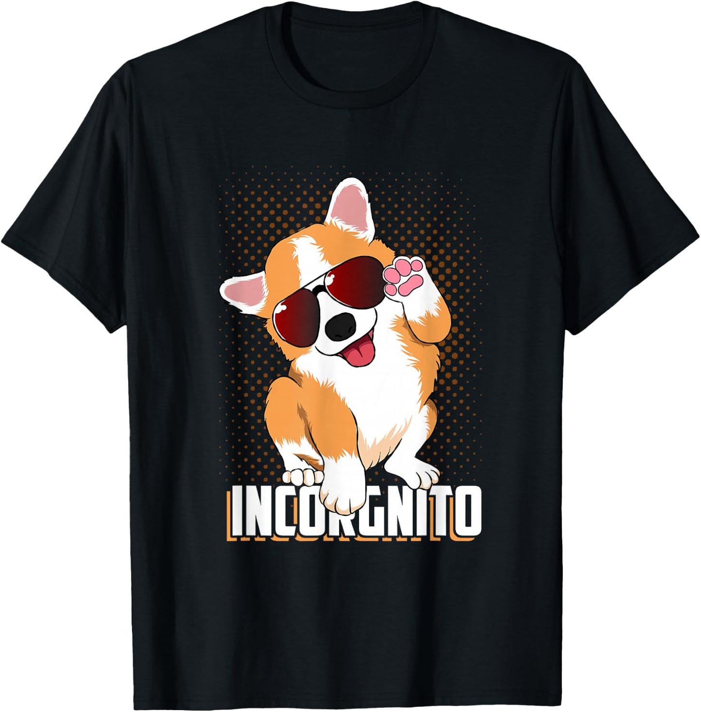 Funny Corgi Incorgnito for Dog and Pet Lovers T-Shirt - T-Shirt | Black