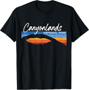 Canyonlands National Park Moab Utah Vacation Retro UT T-Shirt - T-Shirt | Black