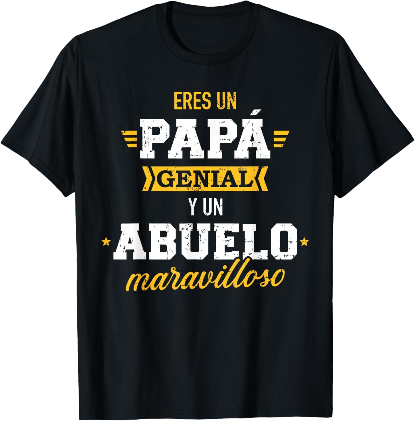 Eres un papá genial y un abuelo maravilloso T-Shirt - T-Shirt | Black